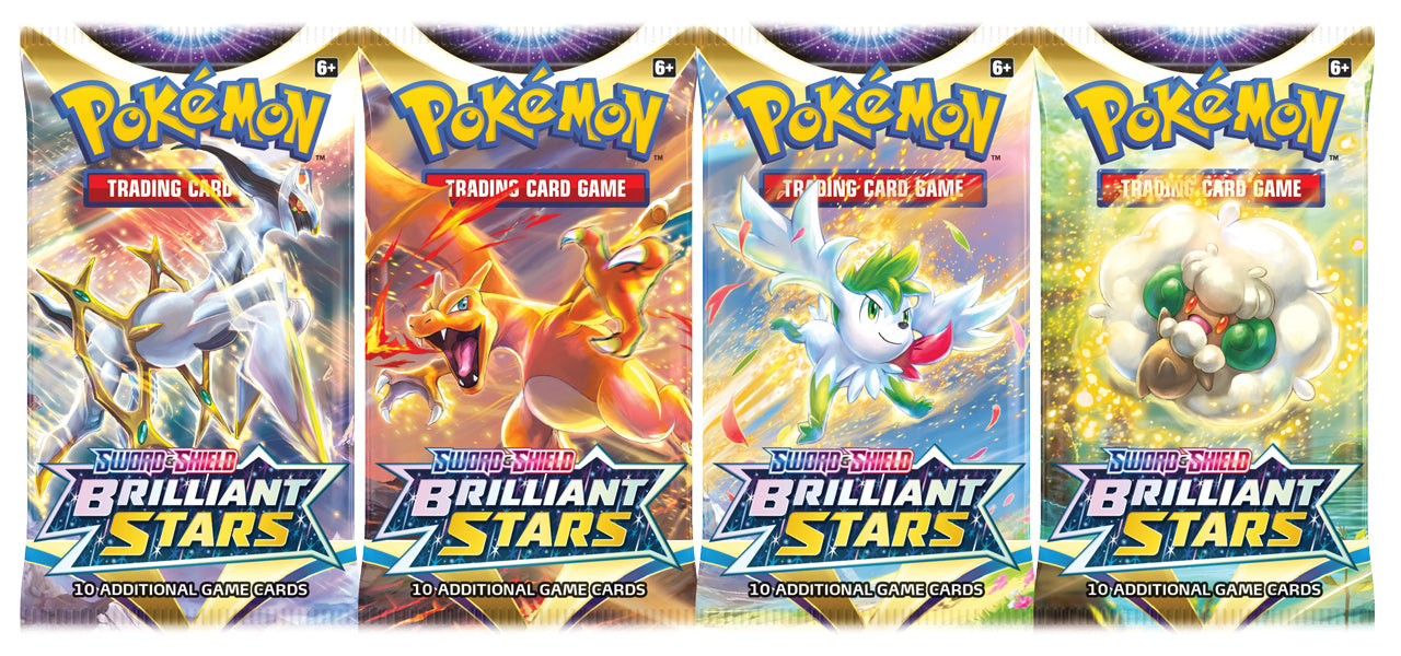 Pokemon Sword & Shield 8 Brilliant Stars Booster Packs