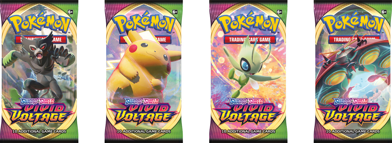 Pokemon Sword & Shield 4 Vivid Voltage Booster Packs